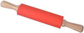 Rolling Pin Silicone Roller Solid Wood Handle for Baking Pizza Pie