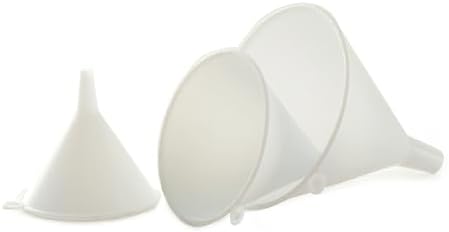 Norpro Plastic Funnel, Set of 3, Set of Three, White