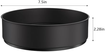 VAEHOLD Lazy Susan Stainless Steel Spice Rack Turntable for Pantry Cabinet - Decorative Trays Storage Containers Organizer for Kitchen Cabinet, Snacks, Bathroom (7 1/2 inches) (7 1/2'' Black)