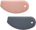 2pcs Silicone Dough Scraper, Curved Edge Bench Scraper & Stainless