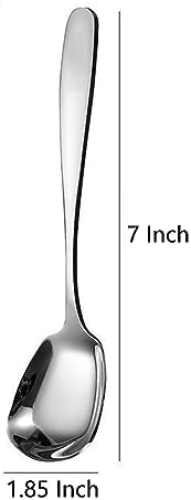 Ouliget Square Head Spoons, Korean style Square Sugar Spoon,Thick