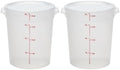 Cambro 2 Pack 4 Quart Food Storage Containers with Lids