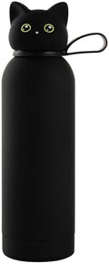 Vacuum Insulated Stainless Steel Water Bottle, Black Cat, 17oz