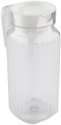 Clear Plastic Pitcher with Lid, 800ml Acrylic Beverage Container for