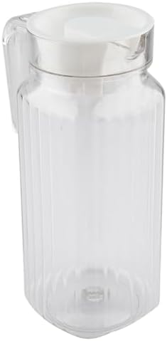 Clear Plastic Pitcher with Lid, 800ml Acrylic Beverage Container for