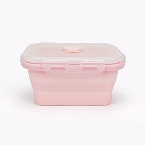 CCyanzi 3piece Collapsible Food Storage Containers with Lids, Silicone