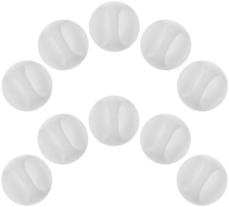 Self Adhesive Cabinet Handles 10pcs White Plastic Pulls for Wardrobe