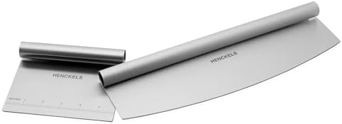 HENCKELS BBQ 2-pc Stainless Steel Pizza Cutter and Bench Scraper Set