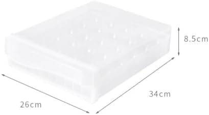 Household Egg Box with Lid, Dual-layer Drawer Style PP Tray