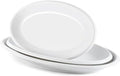 Porcelain Serving Platters Set of 3, 16/14/12 Inch Oval Plates