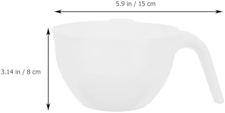 5 Set Plastic Food Bowls with Lid and Handle, White ABS