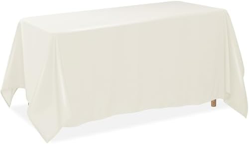 Lann's Linens 90 x 132 Inch Rectangular Tablecloth, Washable Polyester