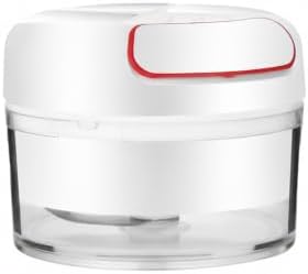 Quick Prep Manual Food Chopper, Compact Pull-String Garlic Mincer with