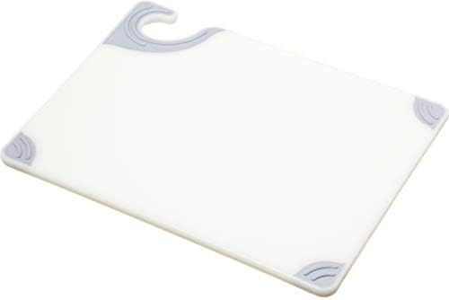 San Jamar Saf-T-Grip Cutting Board With Molded-In Ruler, Plastic