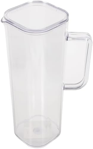 Oz Acrylic Water Pitcher with Lid and Handle, Heat Resistant