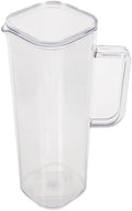 Oz Acrylic Water Pitcher with Lid and Handle, Heat Resistant