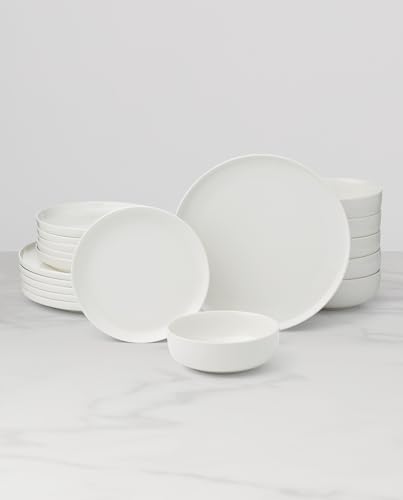 Oneida 24 Seven White Porcelain 18-Piece Dinnerware Set for 6