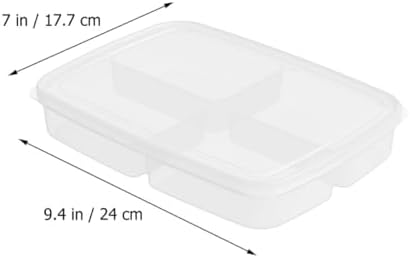 Mikinona Divided Bin with Lids 2pcs Plastic Fridge Food Box Xmas