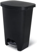 Glad 13 Gal Plastic Trash Can, Black