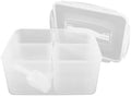 SHOWERORO 8l Divided Plastic Storage Container with Handle and Lid