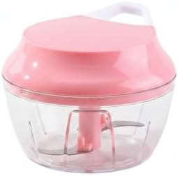 Manual Vegetable Chopper with Pull String, Metal Blades for Garlic