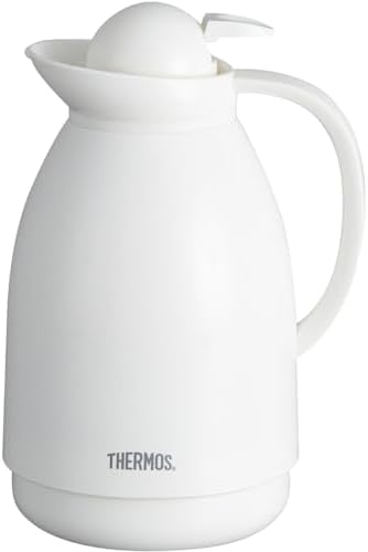 Thermos 34OZ WHT Glass Carafe, Pack of 1, white