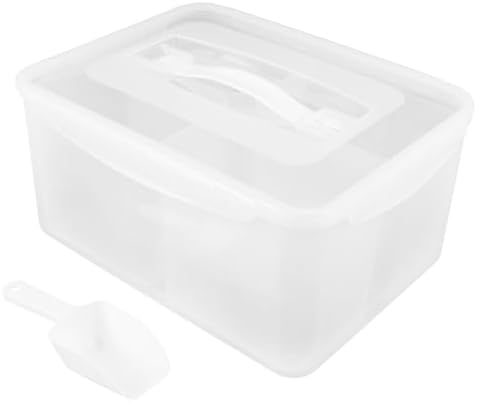 8l Plastic Divided Storage Container with Lid and Handle for Snacks