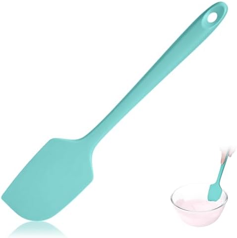 600oF Heat Resistant Large Silicone Spatula for Baking, Aqua Sky