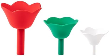 3PCS Food Grade Silicone Flower Shape Funnel Set Leak Designs Heats