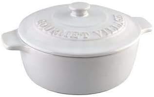 Gourmet du Village, Caquelon Pour Brie - 2 Piece Ceramic Brie Baker