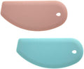 2pcs Silicone Dough Scraper, Flexible Curved Edge Bench Scraper &