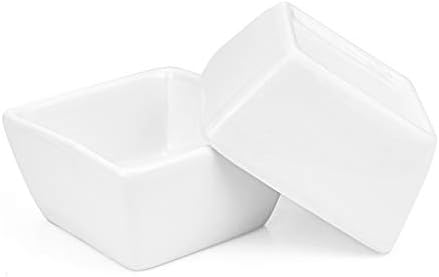 Foraineam 12 Pack 3 Oz Porcelain Dip Bowl Set, White Ramekins