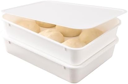 2 Pack Pizza Dough Proofing Box, Pizza Storage Container,Food Storage