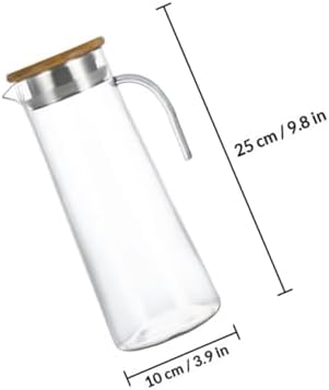 Water Pitcher 1.2l Acrylic with Lid for Beverage Serving