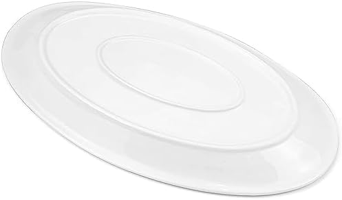 Yesland 2 Pack 16" Porcelain Large Oval Serving Plates, White Oval