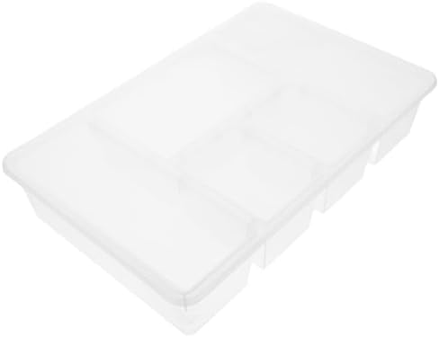 Refrigerator Storage Container with Lid, PP Divided Food Box for