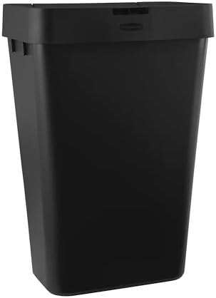 Rubbermaid 12.2 Gallon Touch-Top Trash Can, Black