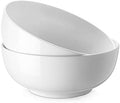 DOWAN Salad Bowls, Large Pho Bowls, 8" White Centerpiece Bowls for