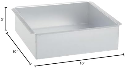 Ateco 10 by 10 by 3-Inch Professional Square Baking Pan