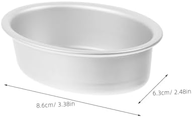 Hemoton 10-piece Oval Cake Mold Set Mini Oval Cheesecake Pans Baking