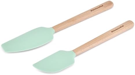 KitchenAid Beechwood Spatula Set, 2-Piece, Spearmint