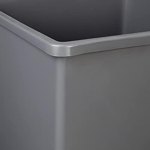 Amazon Basics Square Waste Container, 25 Gallons, Pack of 2