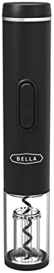 bella Electric Wine Opener, Automatic Bottle Opener, Black