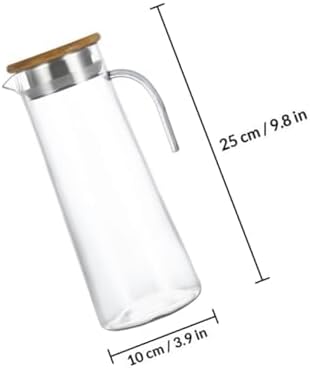 Cabilock Acrylic Water Pitcher with Lid 1.2l Bar Beverage Pitcher for