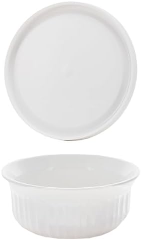 CorningWare FS16 16oz French White Round Dish with Lid, 2-Pack