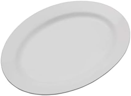Everyday White Porcelain Oval Serving Platter, 16 Inch Large Turkey