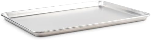 Winco 10" x 13" Aluminum Sheet Pan, 1/4 Size, Reinforced Rim, Closed