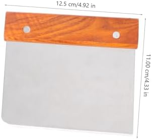 Stainless Steel Flour Scraper Dough Cutter with Wood Handle
