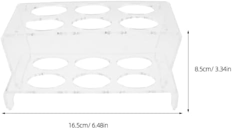 Acrylic Fridge Egg Organizer Drawer Tray, Stackable 2 Layer 12 Count