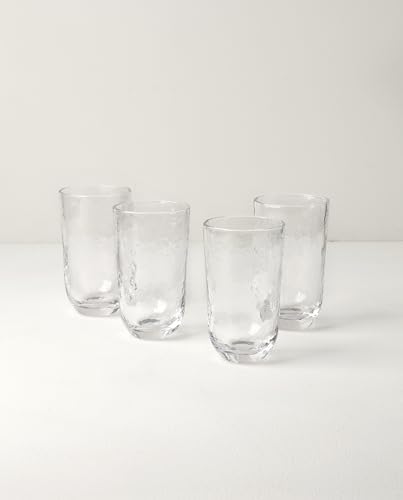 Lenox Homespun Clear Tall Highball Glasses, 20oz, Set of 4